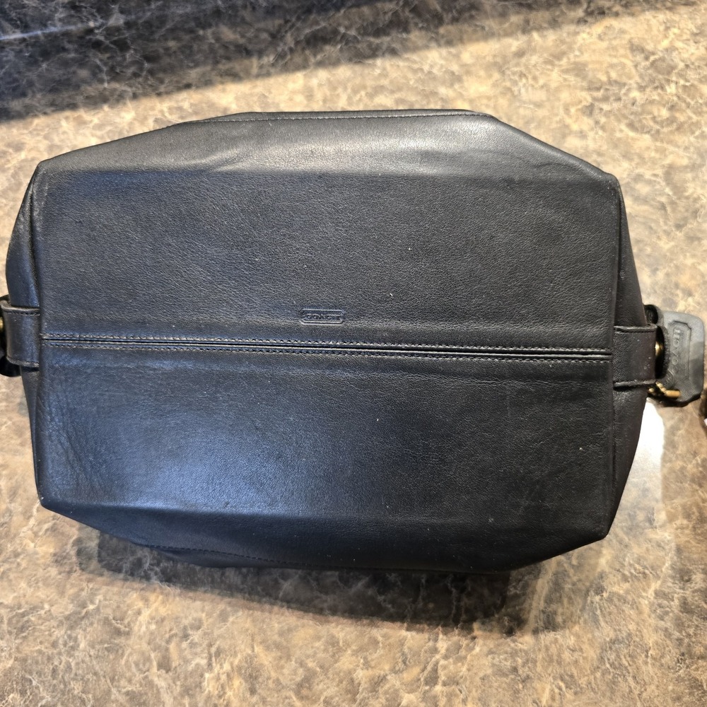 Truly Vintage Coach Mens Black Glove Tanned Leather Accessory Travel Pouch - Picture 7 of 9